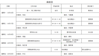 第二十一周日程（6月26日-6月30日）