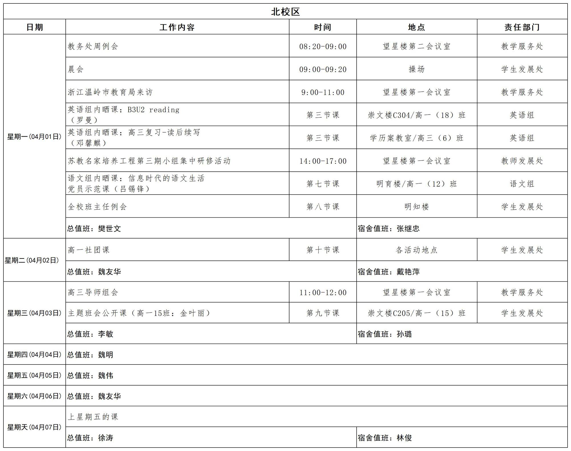 2023-2024学年第二学期日程_第七周