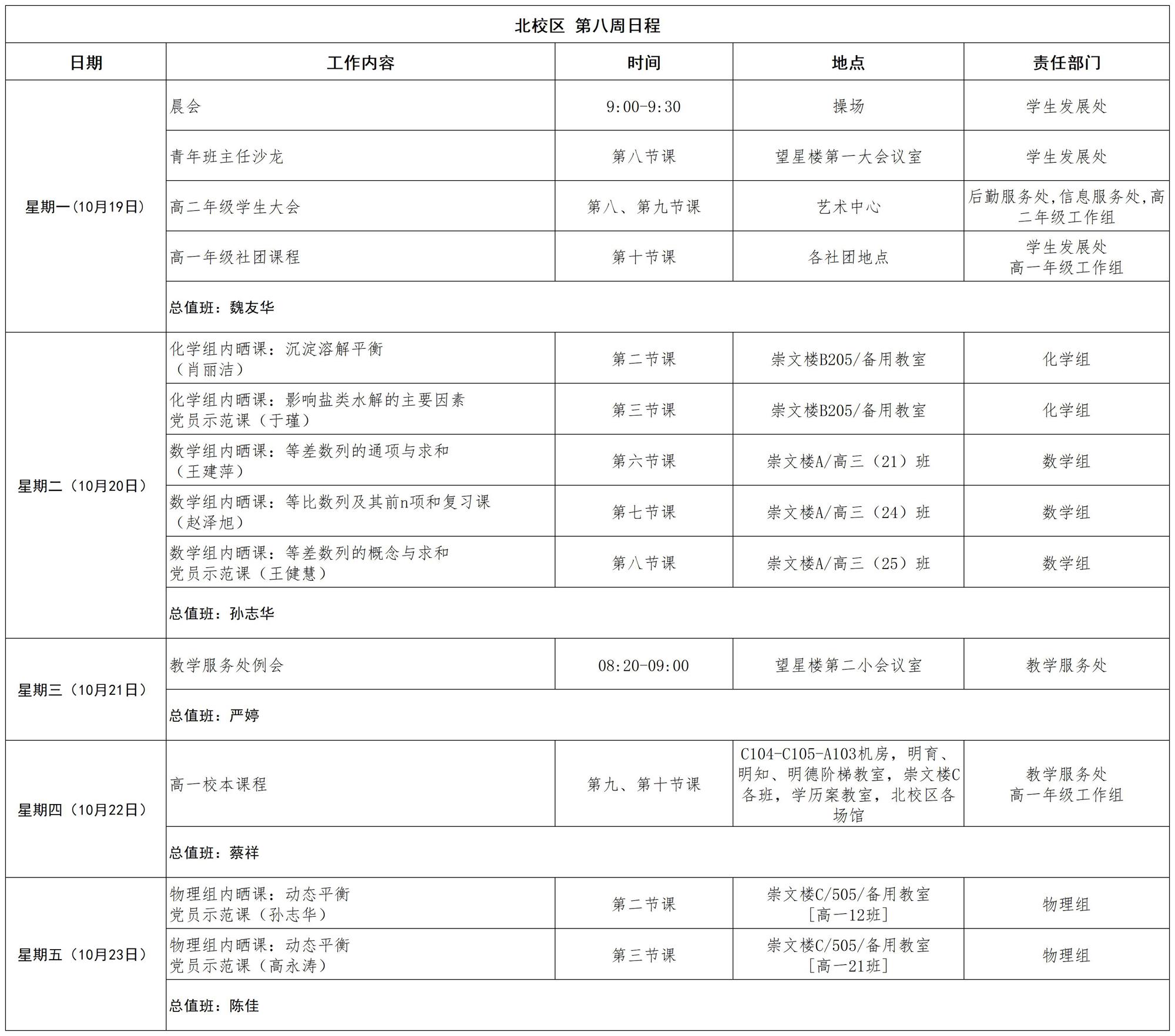 2026-2027学年第一学期日程_第八周北(1)